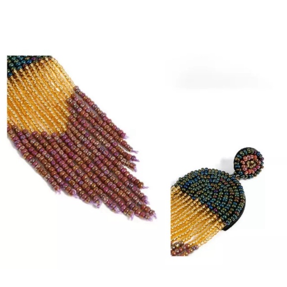 “ Italia” Elongated Seedbead Earrings - Picture 4 of 5